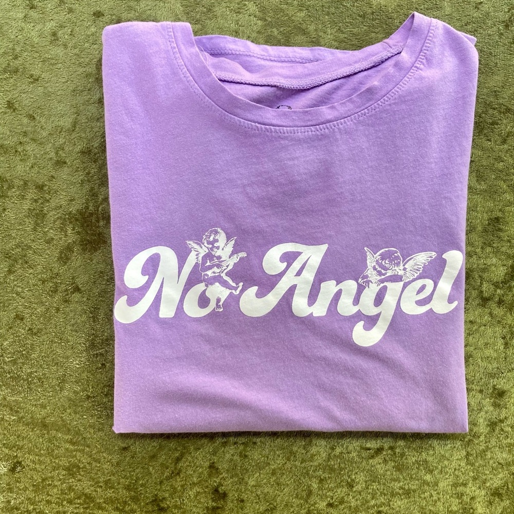 “No Angel“ Graphic Short Sleeve T-shirt